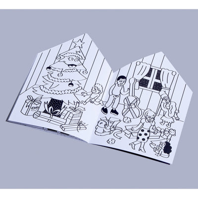 Coloring book santa's workshop