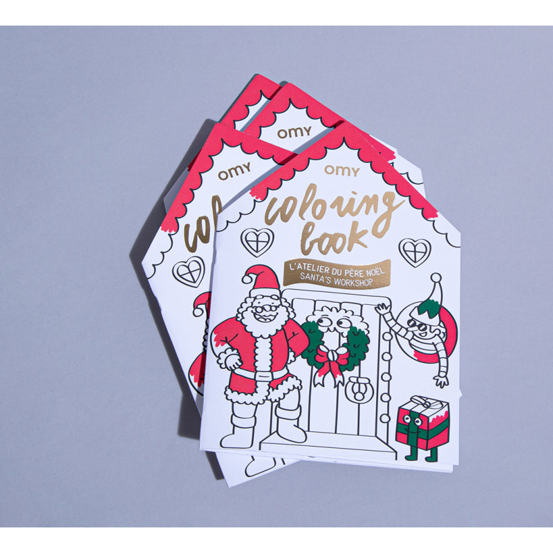 Coloring book santa's workshop