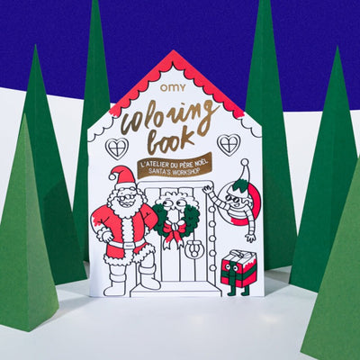 Coloring book santa's workshop