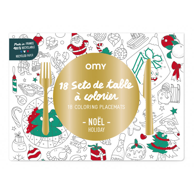 18 coloring placemats christmas