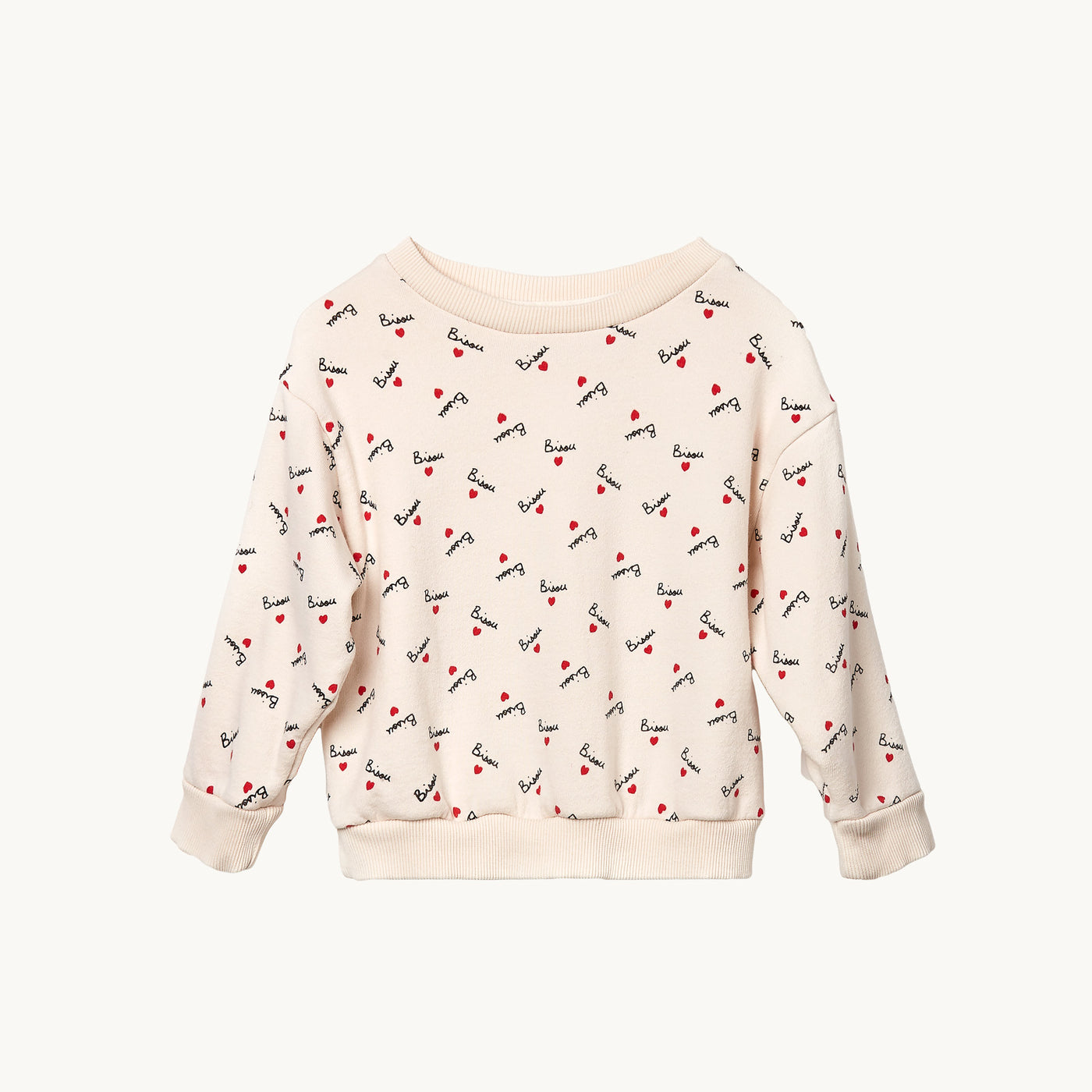 Sweater met Bisou-print