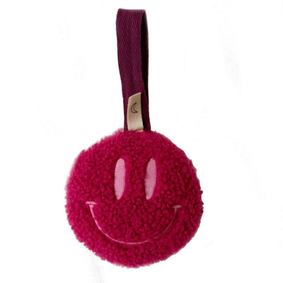 Smiley pacifier holder teddy pink